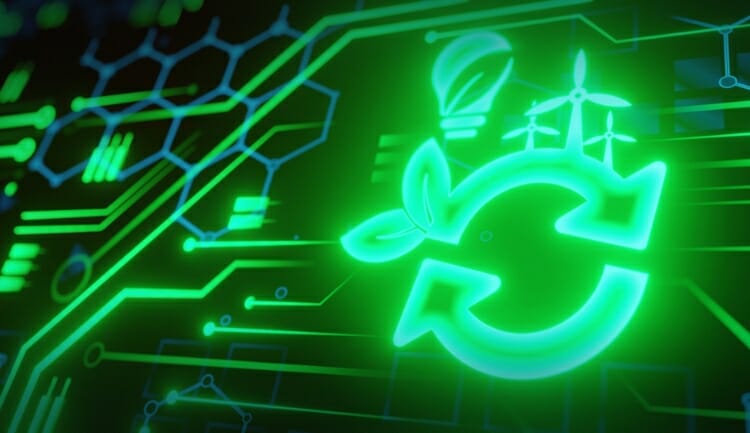 green graphic of energy efficiency concepts