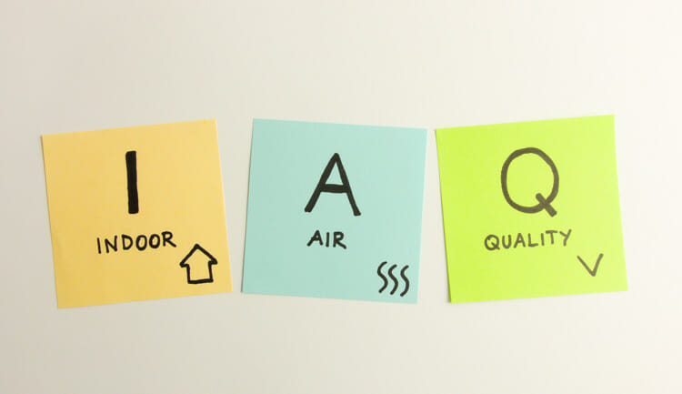 sticky notes with I, A, Q listed